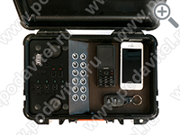 Интеллектуальный акустический сейф SPY-box Кейс-GSM-VIP - вид сверху на открытый прибор